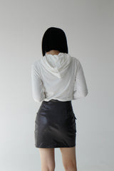 コーテッドミニスカート/Coated mini skirt (2color)
