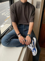 Never Short Sleeve Knit T Shirt (5color) (4641021821046)