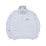 BASIC LOGO NEEDLEWORK PULLOVER SWEATSHIRT MELANGE 