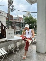 リーンアンドセミワイドリネンベンダブルパンツ / Lean and Semi-Wide Linen Bendable Pants (6 colors)