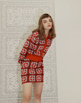 GRANNY SQUARE KNIT MINI SKIRT RED (6691438526582)