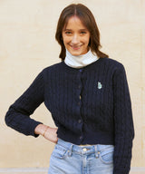 クロップニットカーディガン/RCH crop knit cardigan navy