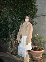 [MADE] Pudding Fur Jacket (Peach Beige)