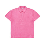 ロゴエンブレムテリーカラー半袖Tシャツ ピンク