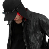 WRINKLE LEATHER SINGLE JACKET BLACK