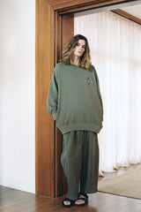 SOLAR PIGMENT BALLOON SWEAT PANTS (Khaki) / ソーラーピグメントバルーンスウェットパンツ