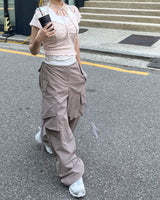 ロマンティックラブリーリボンチョーカーフリルリブドTシャツ