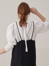 2 way volume blouse - White (6671608381558)