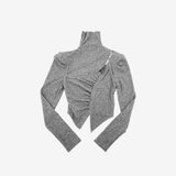 Seri's zip-turtleneck knitwear