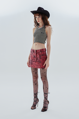 スモッグレザーローライズスカート / smog leather lowrise skirt_red