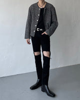 FL ネルツイードラウンドジャケット / FL Nel Tweed Round Jacket (2 colors)