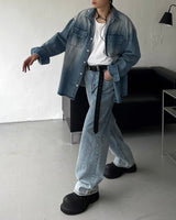 MONTH Brush Denim Shirt Jacket