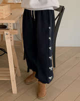 Ribbon Sheep Fleece Jogger Pants (4color)