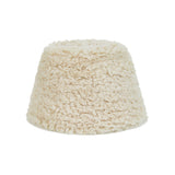 Fur Long Label Boucle Drop Bucket Hat Cream