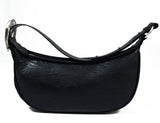 Hバックルソフトレザーホボバッグ / H-Buckle Soft Leather Hobo Bag (black)