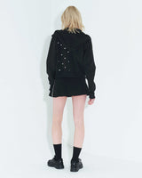 プリーツロゴテープミニスカート / Pleated Logo-Tape Mini Skirt _ Black