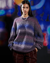 グラデーションセーター/GRADATION SWEATER PURPLE BLUE