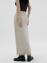 ニットフリンジスカート/Knitted fringe skirt (3color)