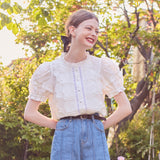 レースレイヤードブラウス / Lace Layered Blouse