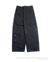 ダブルブレストデニムパンツ
