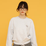 クロップスウェットシャツ/CROP SWEAT SHIRT_MELANGE GREY