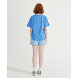 フラワープリントルーズフィットTシャツ / FLOWER PRINT LOOSE FIT T-SHIRT _ BLUE