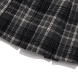 CHERRY BUTTON POINT PLEATS SKIRT[DARK NAVY]