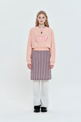 BIG CHERRY TERRY NAPPING CROP SWEATSHIRT [SALMON]