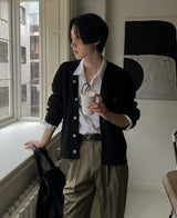 ロゴアトムシグネイチャーカーディガン/Logo atom signature cardigan (4 color)