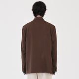 RELAXED DOUBLE JACKET (BROWN)