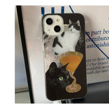 Cat and Champagne Phone Case 