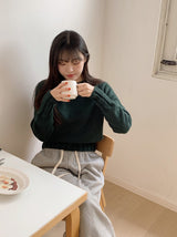[SHOPPERMADE] ウィンターウールクロップニット (4color)