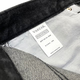 ワイドテーパードレトロデニムパンツブラック/Wide Tapered Retro Denim Pants Black (6683369767030)