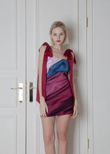 ロングサテンリボンワンピース / LONG SATIN RIBBON DRESS
