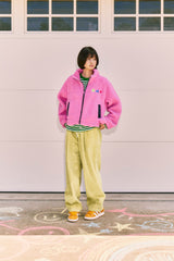 KIRSH X MISAKI KAWAI フリースミックスパッチスタジアムジャケット