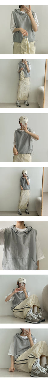 Wins Nylon String Cropped Vest