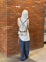 ビソップサマーフードファブリックワイドカーゴデニムパンツ / Bisopp Summer Hooded Fabric Wide Cargo Denim Pants