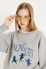 ダンシングキャッツスウェットシャツ / 25P DANCING CATS SWEAT SHIRTS_GRAY