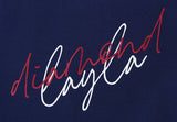 シグネイチャーバックレタリングフレンチショートスリーブTシャツT65/Signature Back Lettering French Short Sleeve T65 Navy