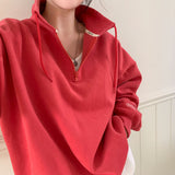 [BELLIDE MADE] TONE UP DOUBLE SIDE RAISED HALF NECK SWEAT