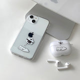 ホワイト - ミス・ユー・サムキャット・カップル AirPods Case_マット