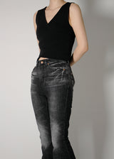 ラップクロップニットキャミ / Wrap Crop Knitted Camis (2color)
