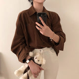 [BELLIDE MADE] ロマンスコーデュロイルーズフィットシャツ