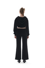 ベルベットクロップドフーディー/22 VELVET CROPPED HOODY