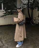 ダディフットバックケープトレンチコート / Daddy Fit Back Cape Trench Coat (3 color)
