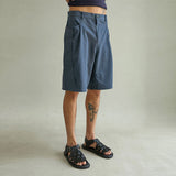 タックバミューダパンツ/TUCK BERMUDA PANTS (NAVY)