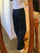 ワイドフィットデニムパンツ/WIDE FIT DARK BLUE DENIM PANTS [17790]