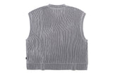 ツートーンリブニットベスト / TWO TONE RIB KNIT VEST_NAVY