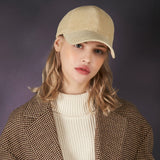 Gold point corduroy over fit ball cap CREAM