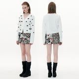 ジャカードスカート / Jacquard Skirt [White_Kitty]